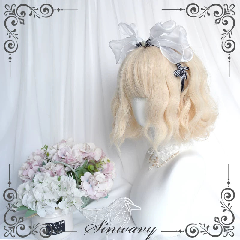 Sinwavy Alice's Cat platinum curly Lolita wig - view 3