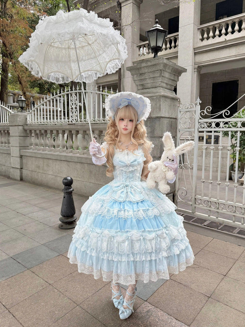 White Sugar Girl - Eternal Flower Letter - Sleeveless sweet lolita