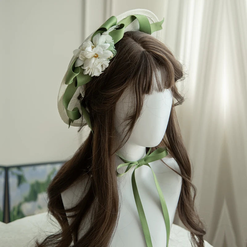 With PUJI - Lily of the Valley Whisper - Embroidered Classic Lolita Corset JSK Dress detail view 14