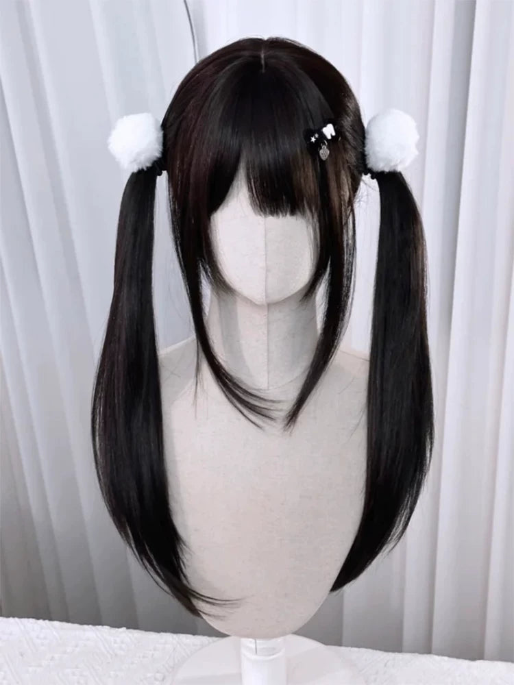 Kunkun Fish natural black straight Lolita wig - view 4