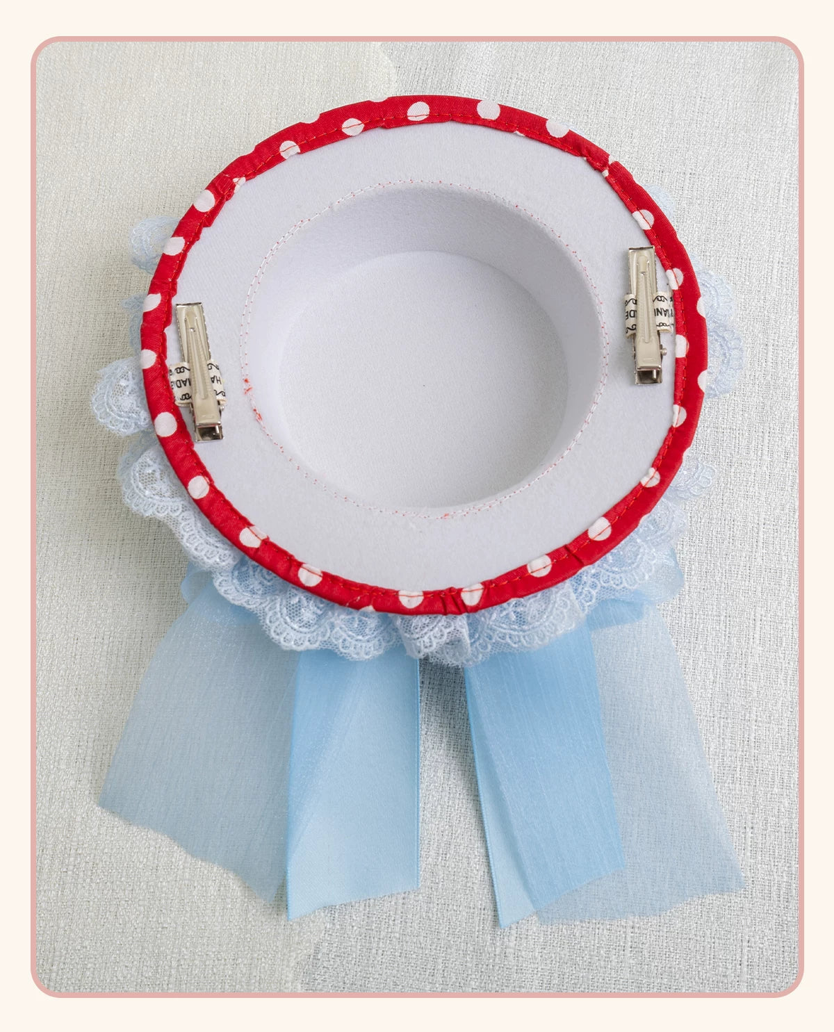 Stardust Rose - Strawberry Polka Dot - Six-Style Headwear Selection with Ice-Blue Ribbons
