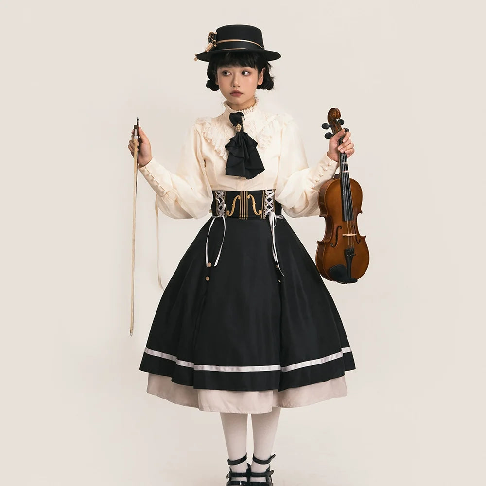 Miss Point - Elegant Lolita Top Hat - Golden Movement Lolita Hat