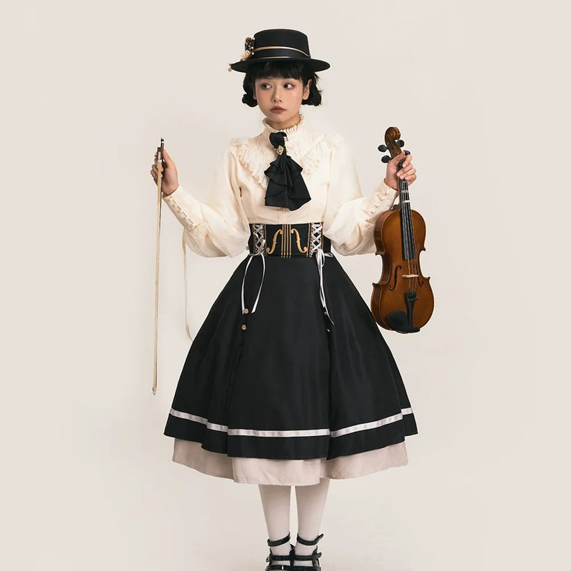 Miss Point - Elegant Lolita Top Hat - Golden Movement Lolita Hat