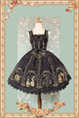 Individual Item / JSK - Black Patterned - Gold Embroidery / S