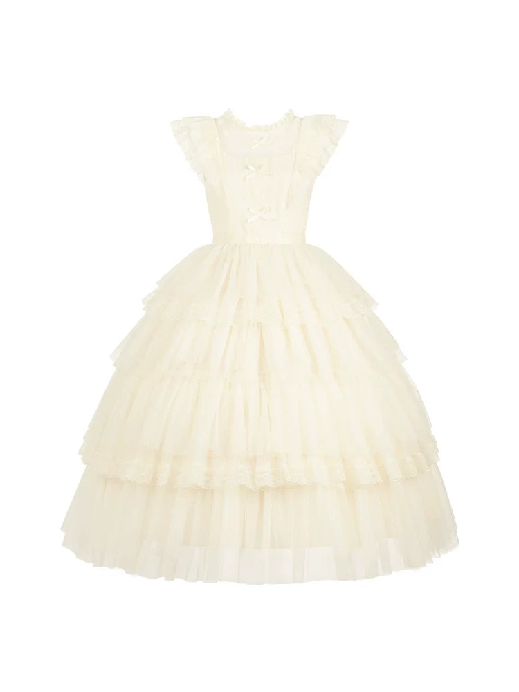 With PUJI - Ivory Tower - Classic Lolita Dress Collection, Full Skirt detail view 5