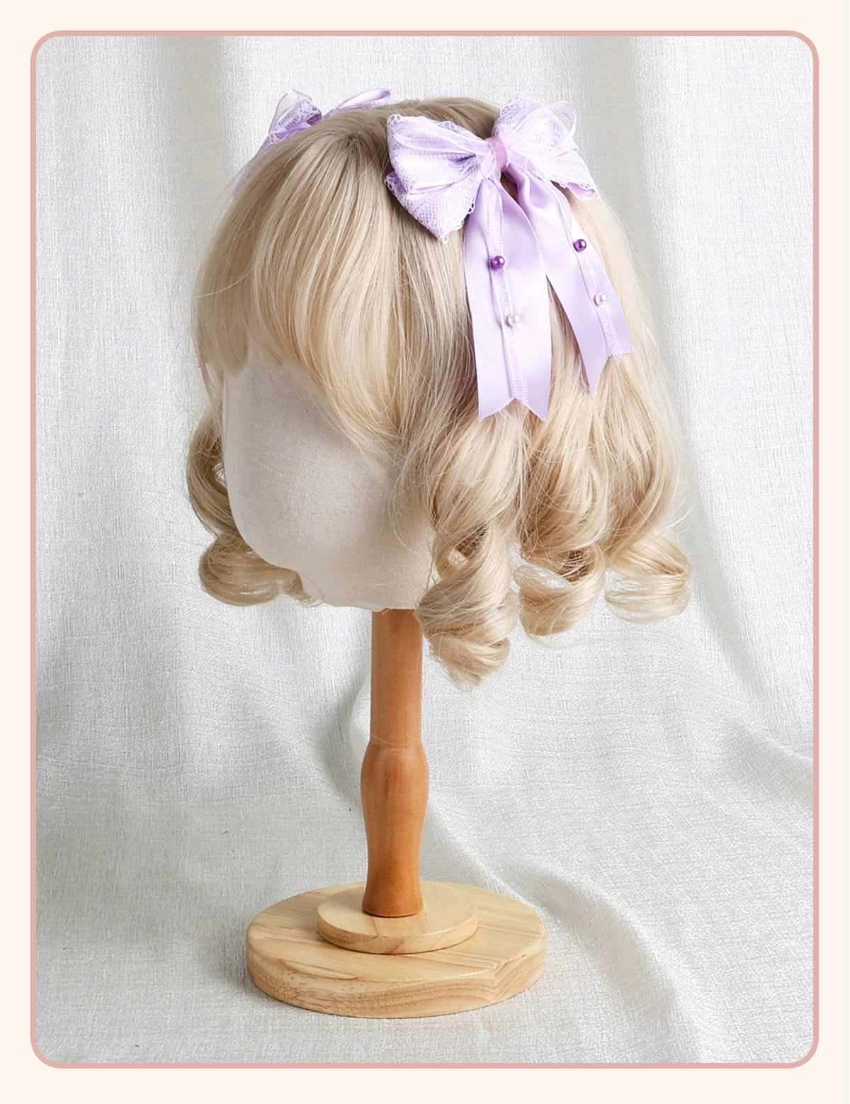 Stardust Rose - Taro Bridal - Purple Floral Headwear and Hand-Sleeve Options with Bows