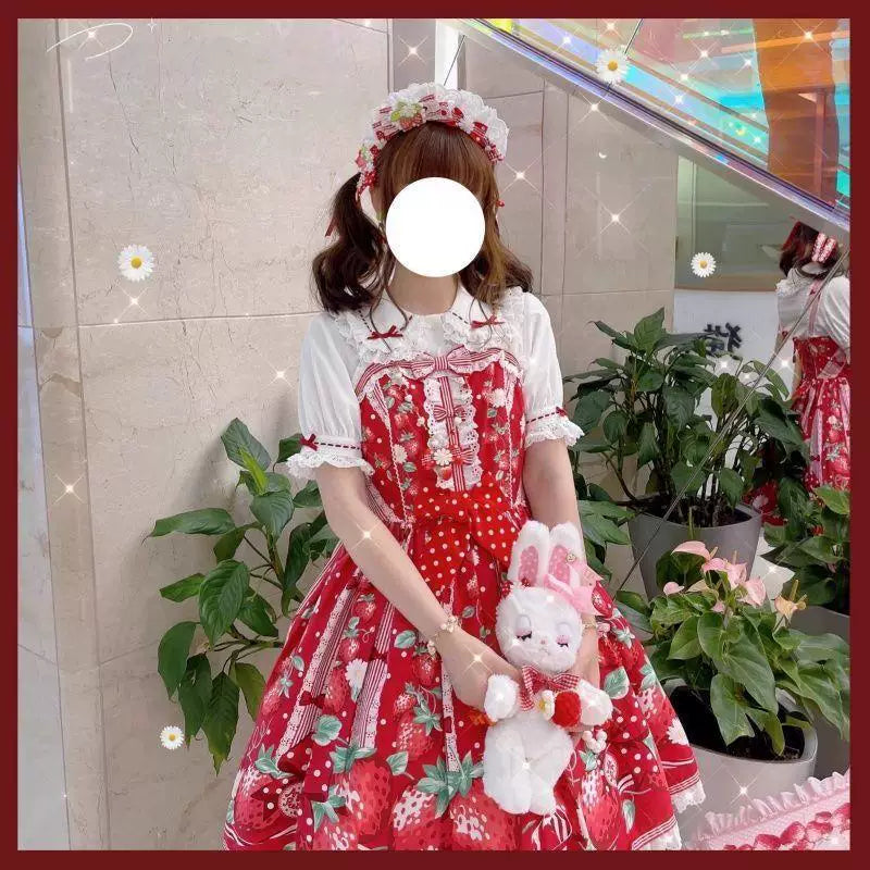 Sweetheart Dream Machine - Vintage Doll - Short-Sleeve Blouse with Lace Doll Collar