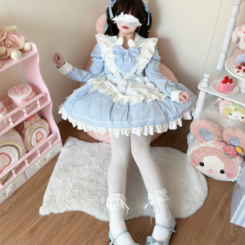 Sweet Bunny Ball dress by Lady Han for Lolita Fetch, featuring a cute, pastel-colored lolita style with bunny accents.