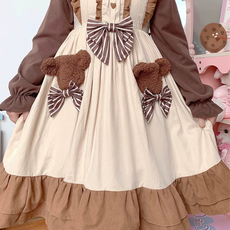 Yueele - Cocoa Apricot - Plus-Size Lolita Outfit Set - detail view 4