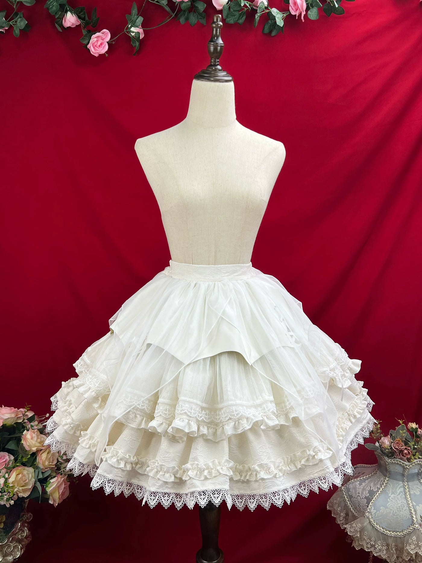 Good and Evil Angel - Gothic Lolita SK Set Retro Princess Sleeve Blouse (2XL L M S XL) 41864:716298