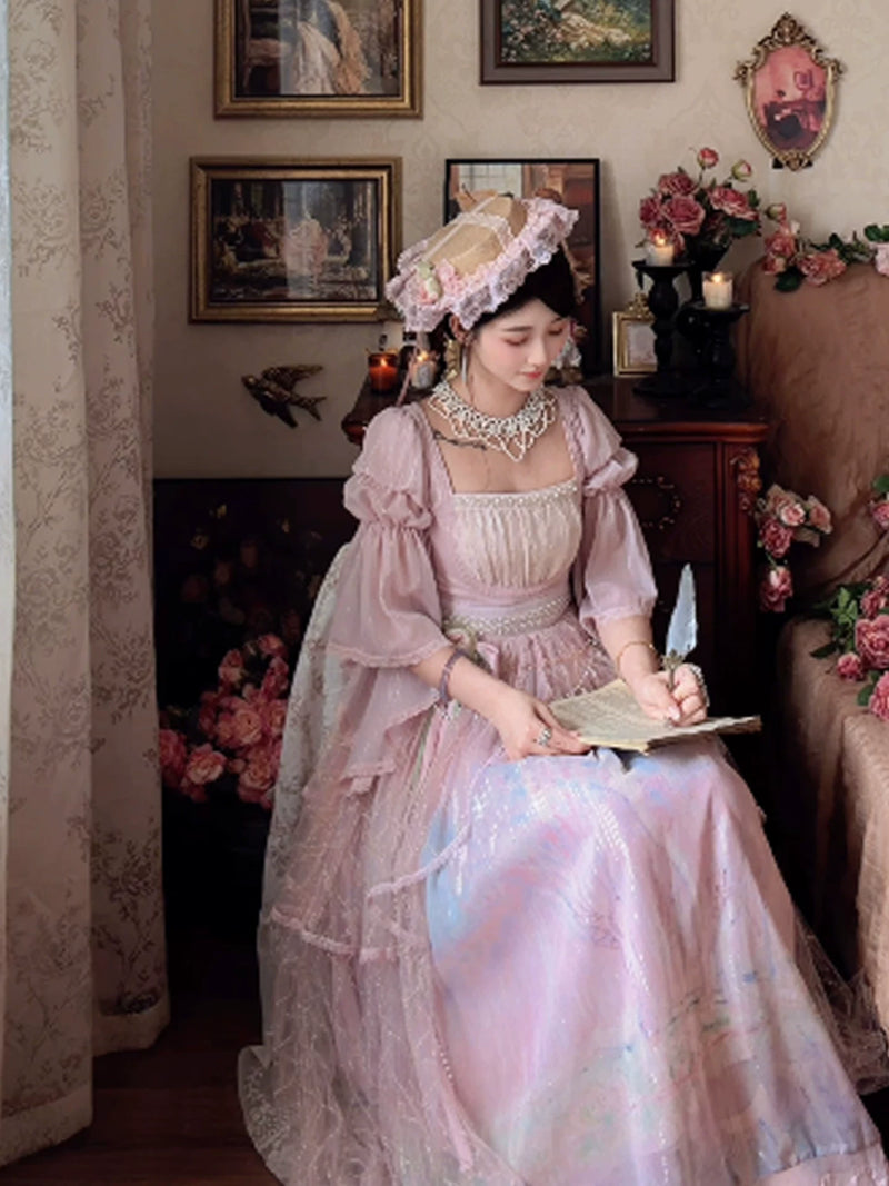 With PUJI - Giverny Spring - Lolita Dress Collection, High-waist Silhouette & Full Skirt detail view 3
