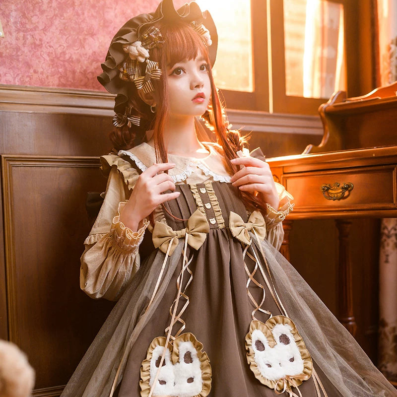 Yueele - Cocoa Bunny Sailor - Plus-Size Lolita Outfit Set - detail view 3