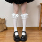Calf socks, white / One Size