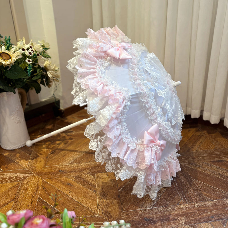 Independent Brand - Pastel Pink & Blue Sweet Lolita Parasol - product image 5