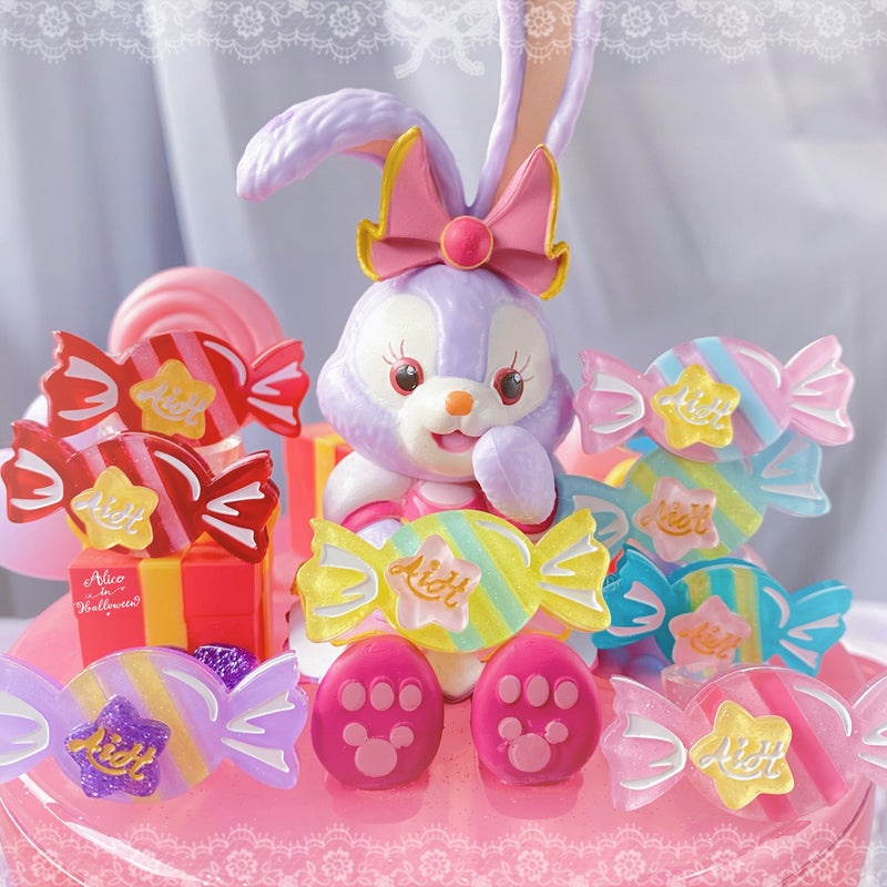 Halloween Alice - Rainbow Candy - Sweet Lolita candy-shaped ring, brooch or hairclip with star details - product detail 4