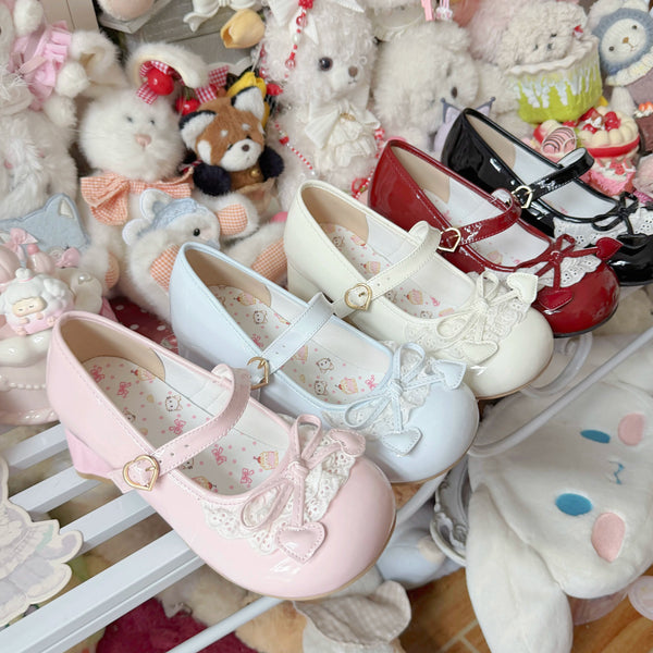 Kitten Toast – Cherry Lace – Cat-Heel Mary Jane Shoes — product photo 1