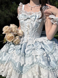 Zhijinyuan - Sea Moon Realm - Ballet JSK Dress and Accessories - Soft Blue JSK / S