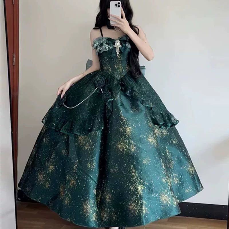 Flora Muse - Cosmic Floating Light Lolita Ball Gown - Formal lolita