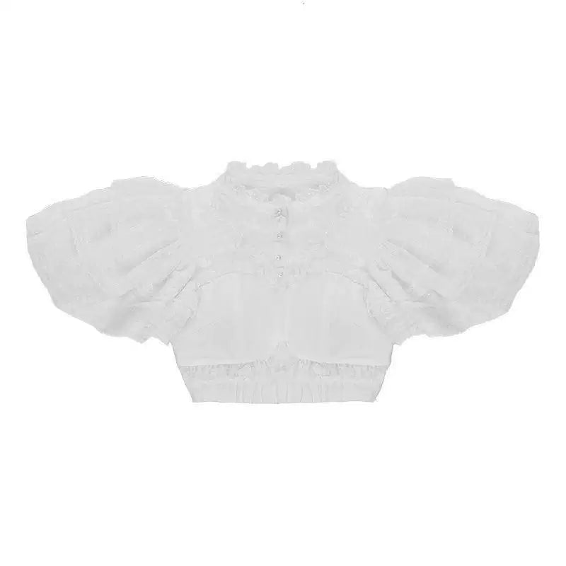 Sweetheart Dream Machine - Summer Peter Pan Collar - Inner blouse with layered ruffle sleeves
