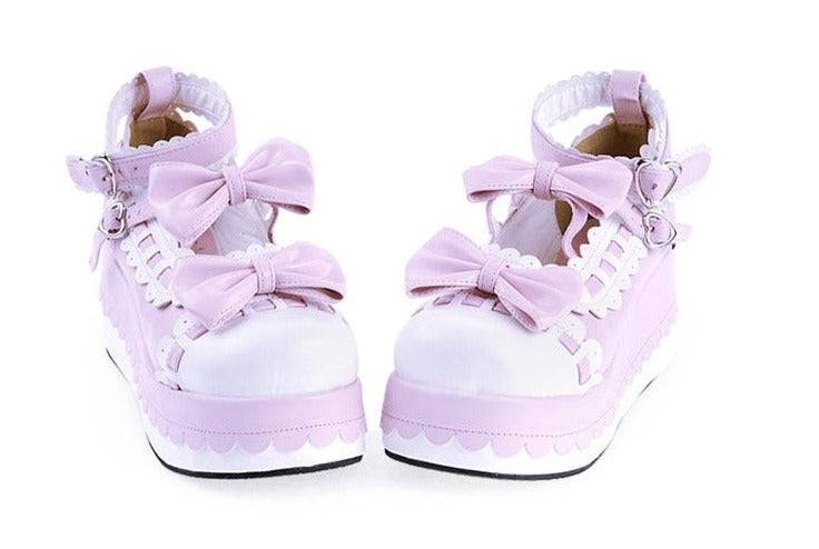 Angelic imprint - Multicolors Sweet Bow Lolita - Platform Shoes Shoes