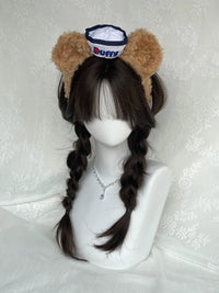Kunkun Fish - Winter Love Song - layered long Lolita wig - Black tea + wig net