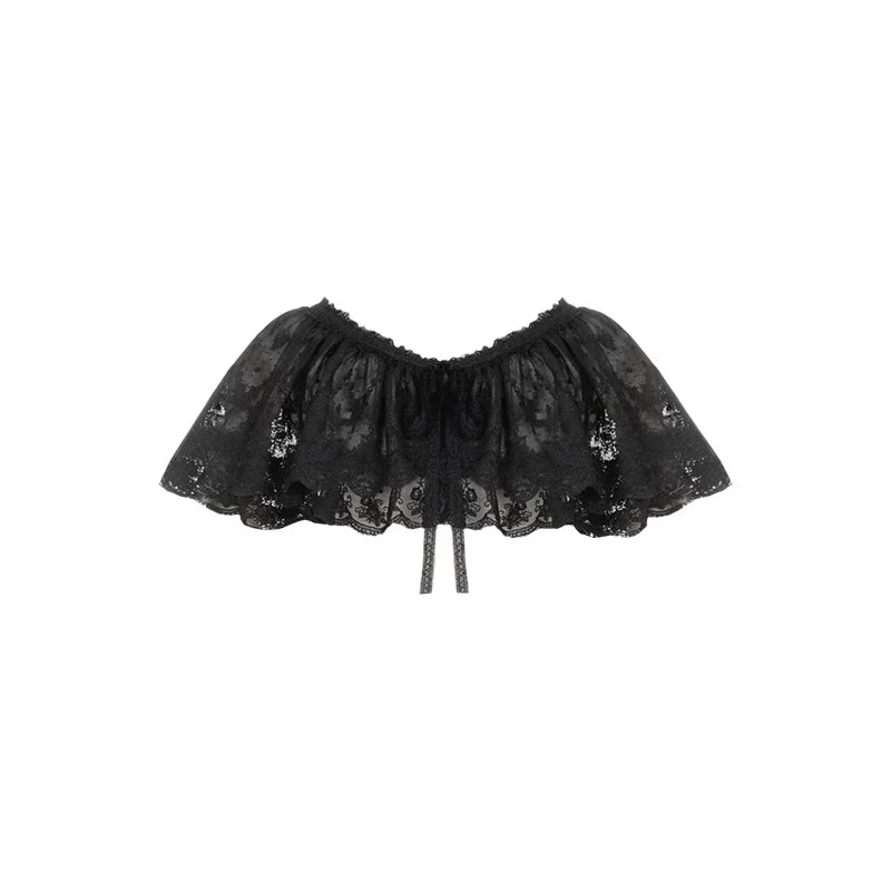With PUJI - Love Poem - Classic Lolita Shawl 3-Color Versatile Spring Innerwear detail view 11