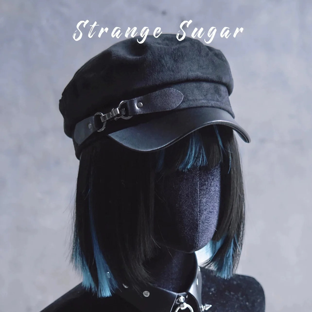Strange Sugar - Gothic Lolita Hat Leather Buckle - Lolita Newsboy Hat Headwear
