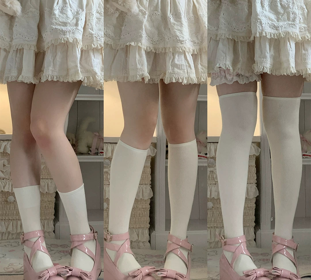 roji roji - Four-Length Uniform Basics - Socks in Short, Mid-Short, Calf and Over-the-Knee Lengths