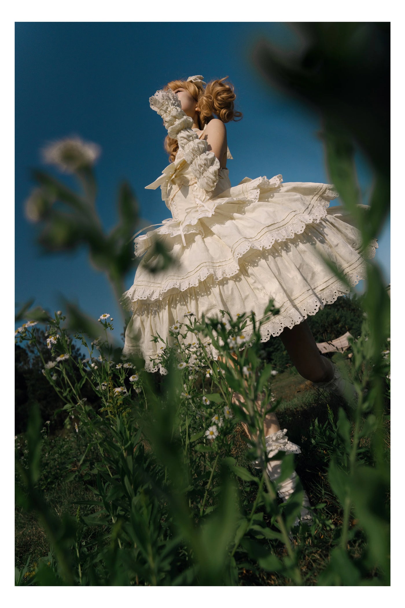 WF - Doll-Sense Solid Lolita Dress - Solid-color cotton Lolita dress