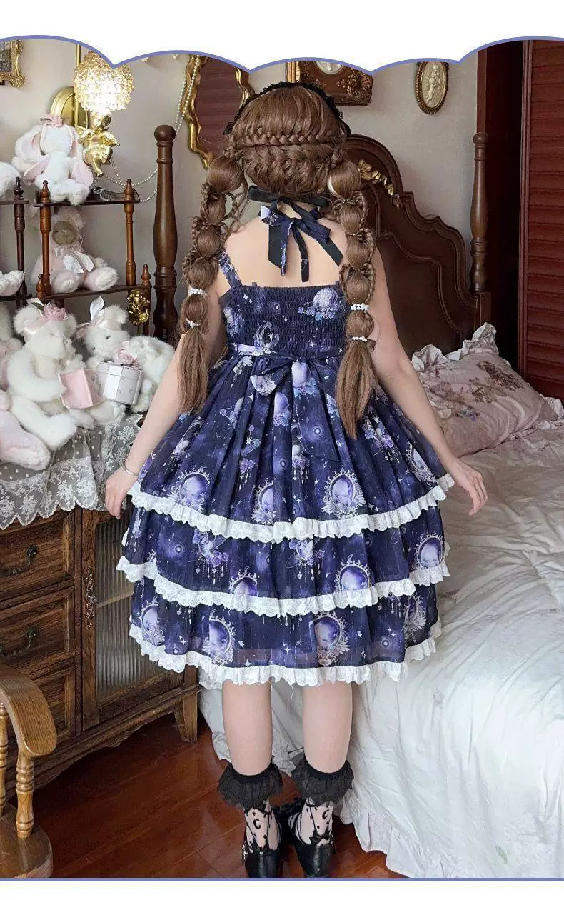 Sweetheart Dream Machine - Star Moon Mirage - Sweet Lolita JSK dress with celestial