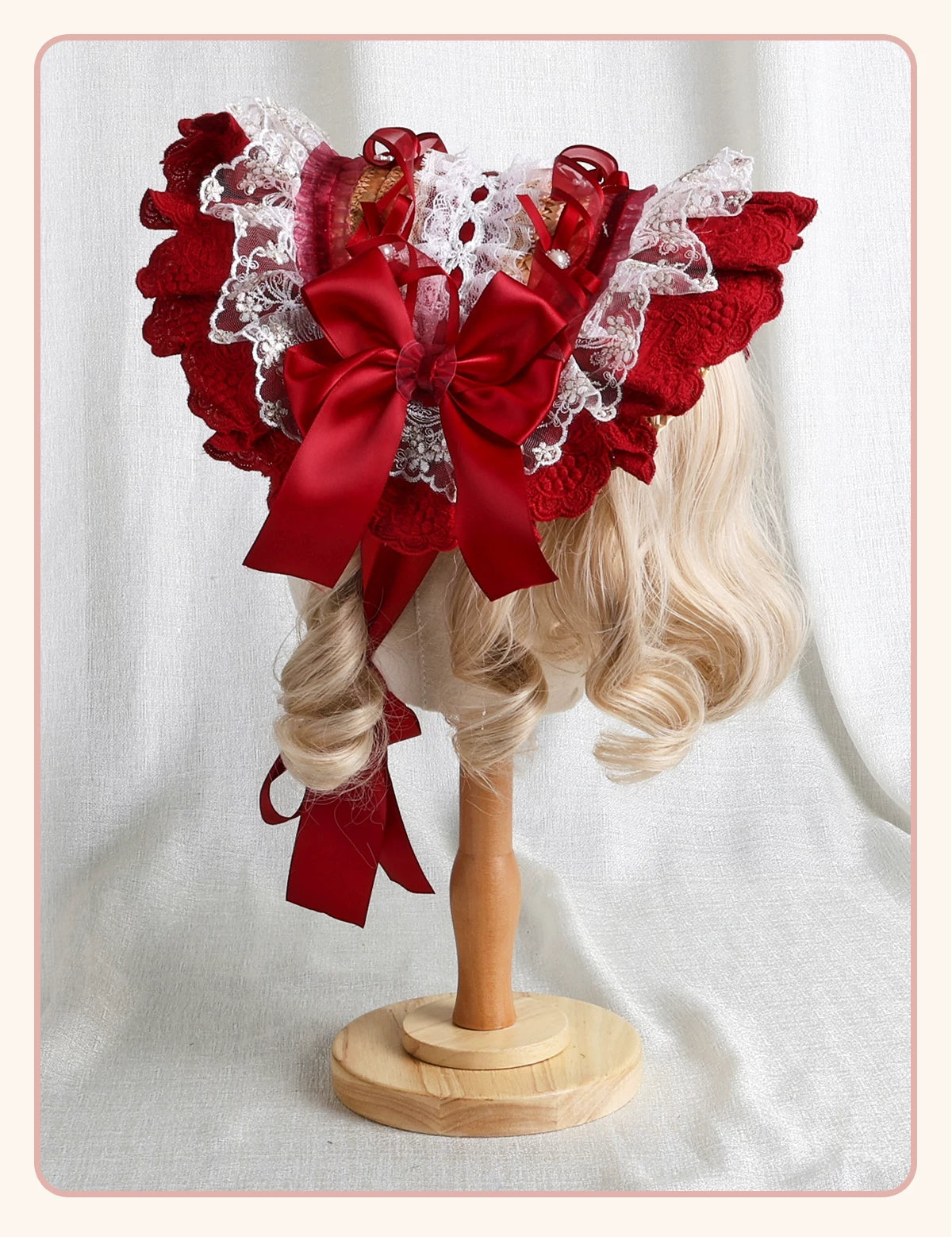 Stardust Rose - Rose Bow Collection - Headwear with red rose motifs