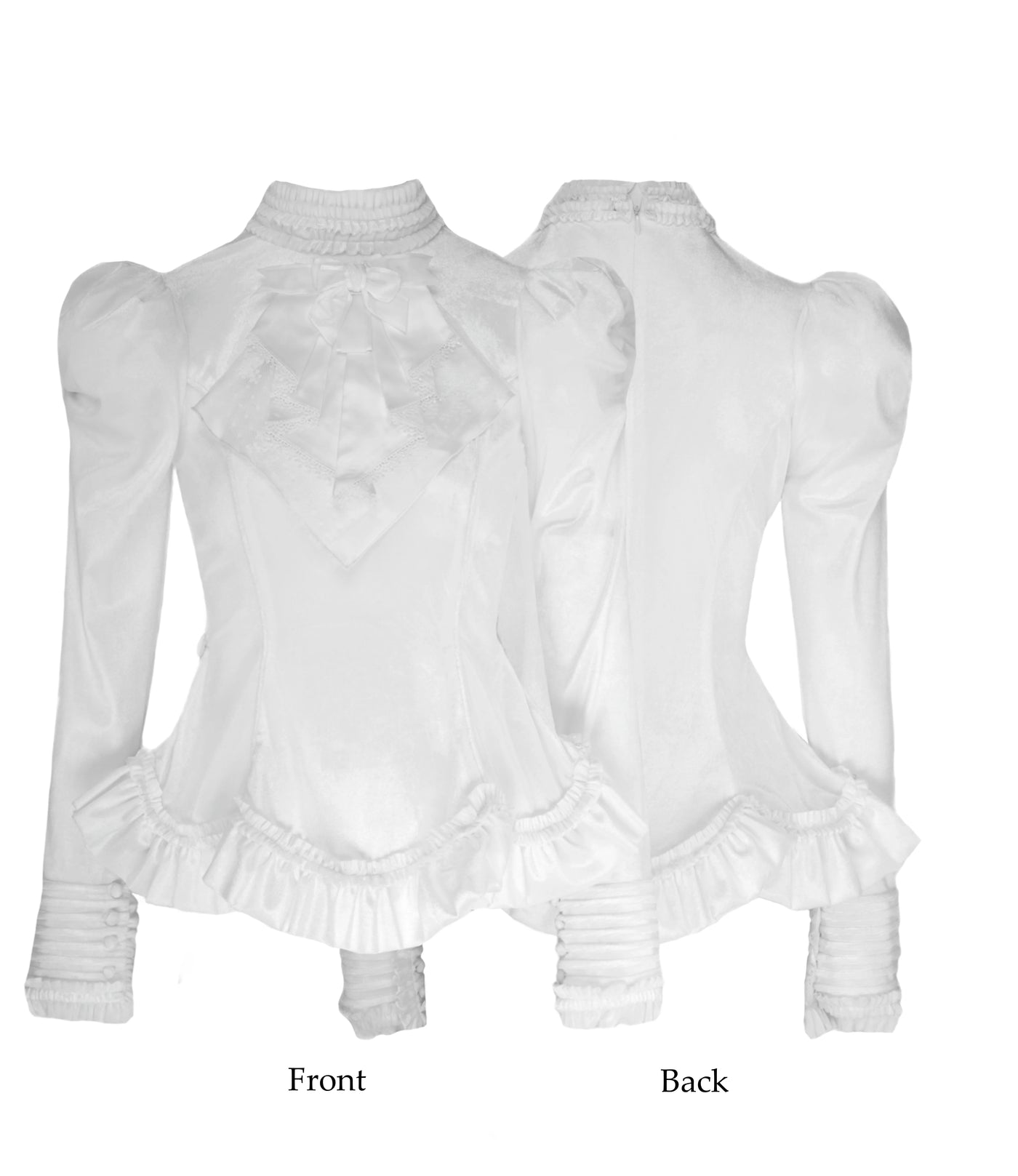 Nololita - Lost Dream - Gothic blouse with a high frilled collar