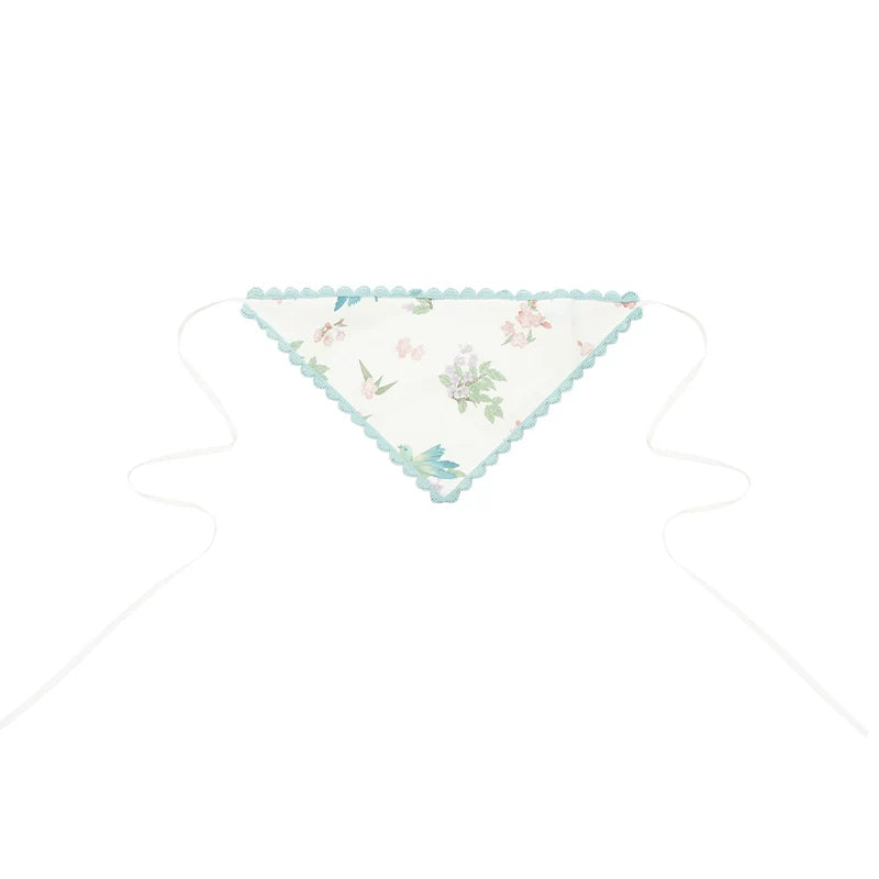 With PUJI - Oriole Time - Country Lolita JSK and OP Dress, Floral and Bird Print detail view 9