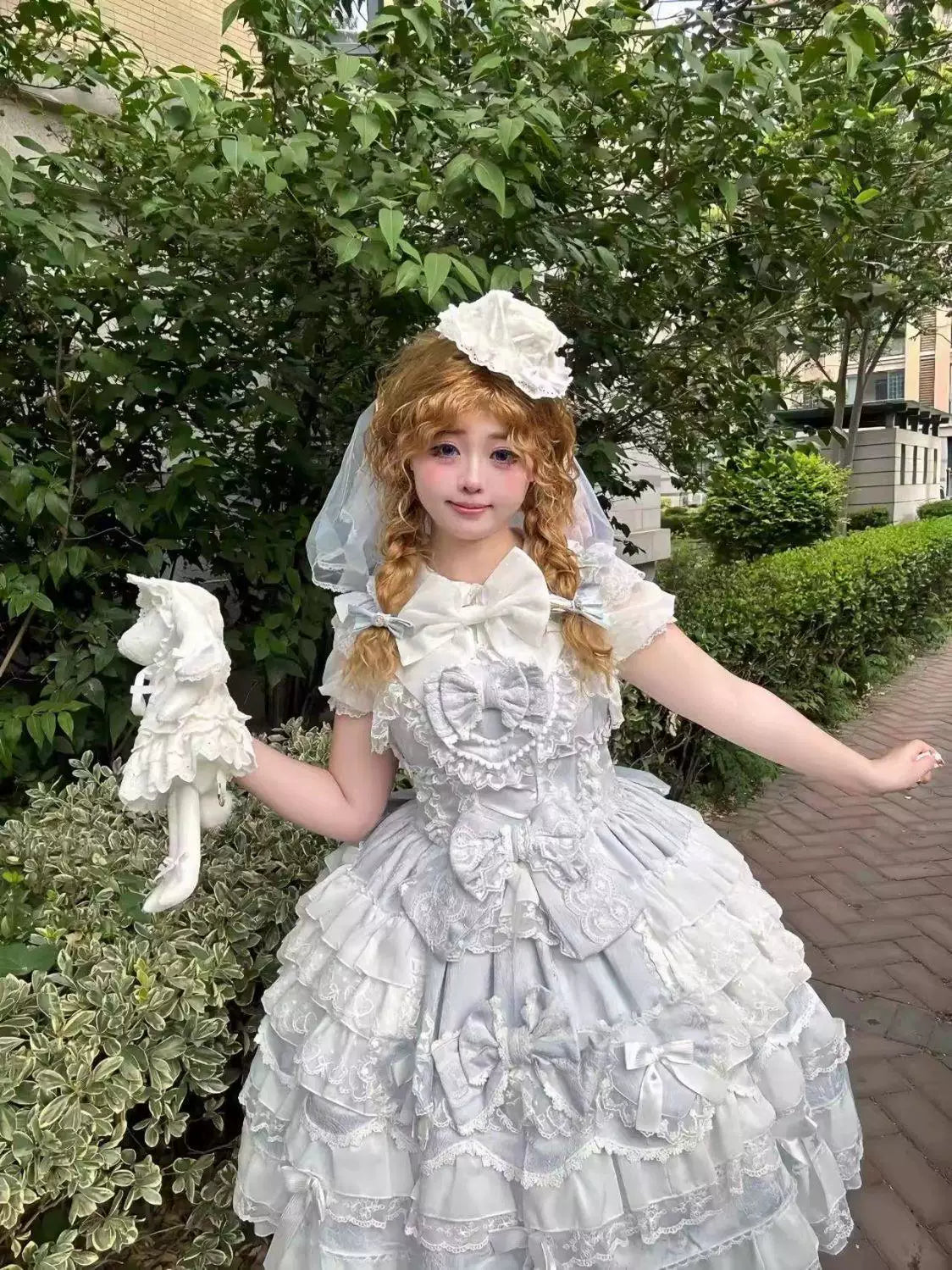 Sweetheart Dream Machine - Milky Puff - Cotton Inner Layer with a Lace-Trimmed Peter Pan Collar