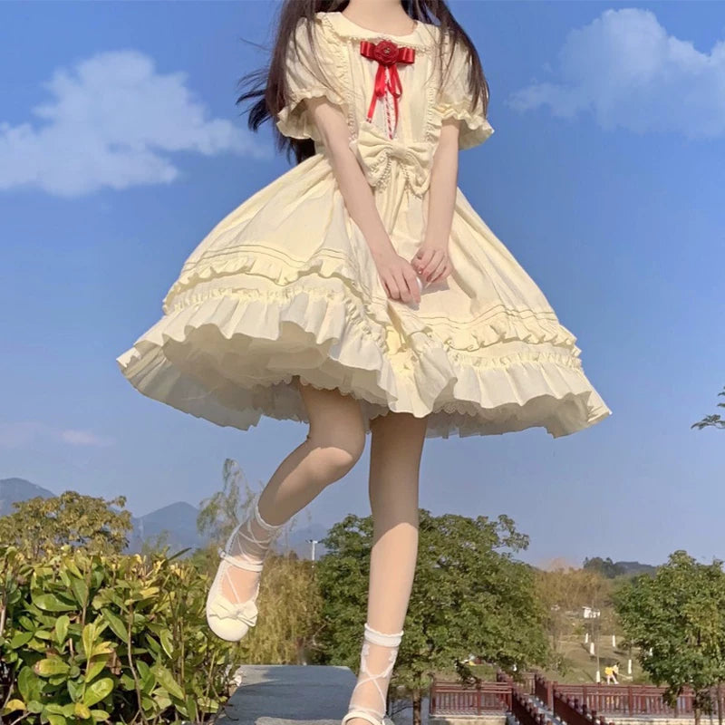 Yueele - Pastel Garden - Plus-Size Sweet Lolita OP Dress - detail view 7