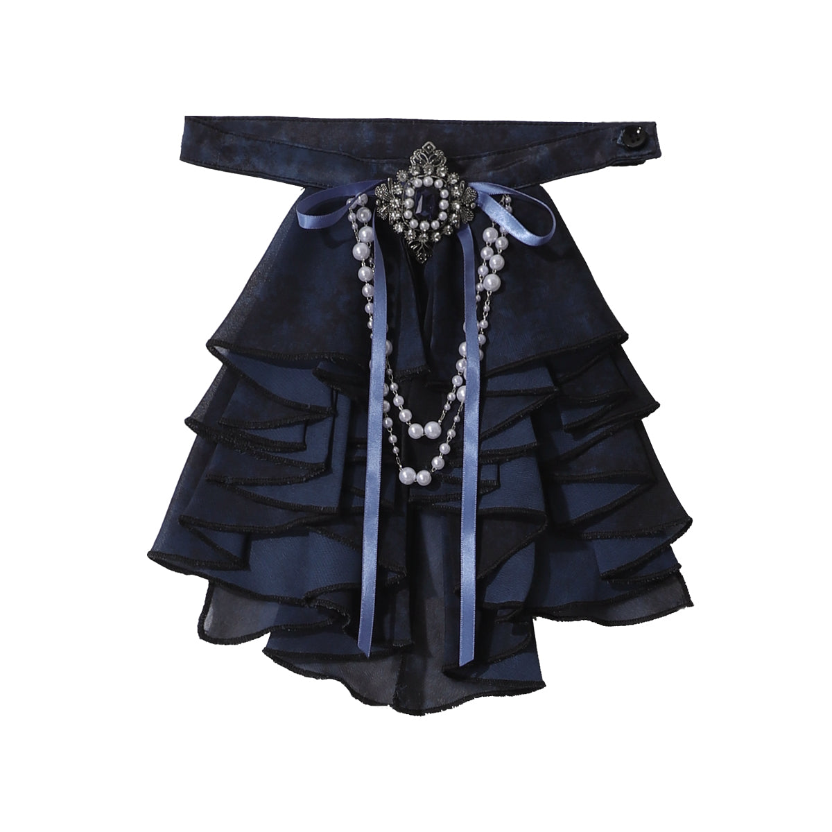 Mystique Melody - Ouji Lolita Irregular Shirt and Long Vest Set Jabot Only S