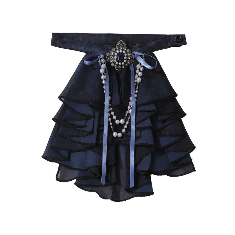 Mystique Melody - Ouji Lolita Irregular Shirt and Long Vest Set Jabot Only S