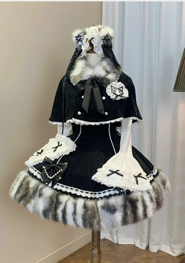 Zhisha Sea Fluffy Cat Lolita Cape & Dress Options — style overview