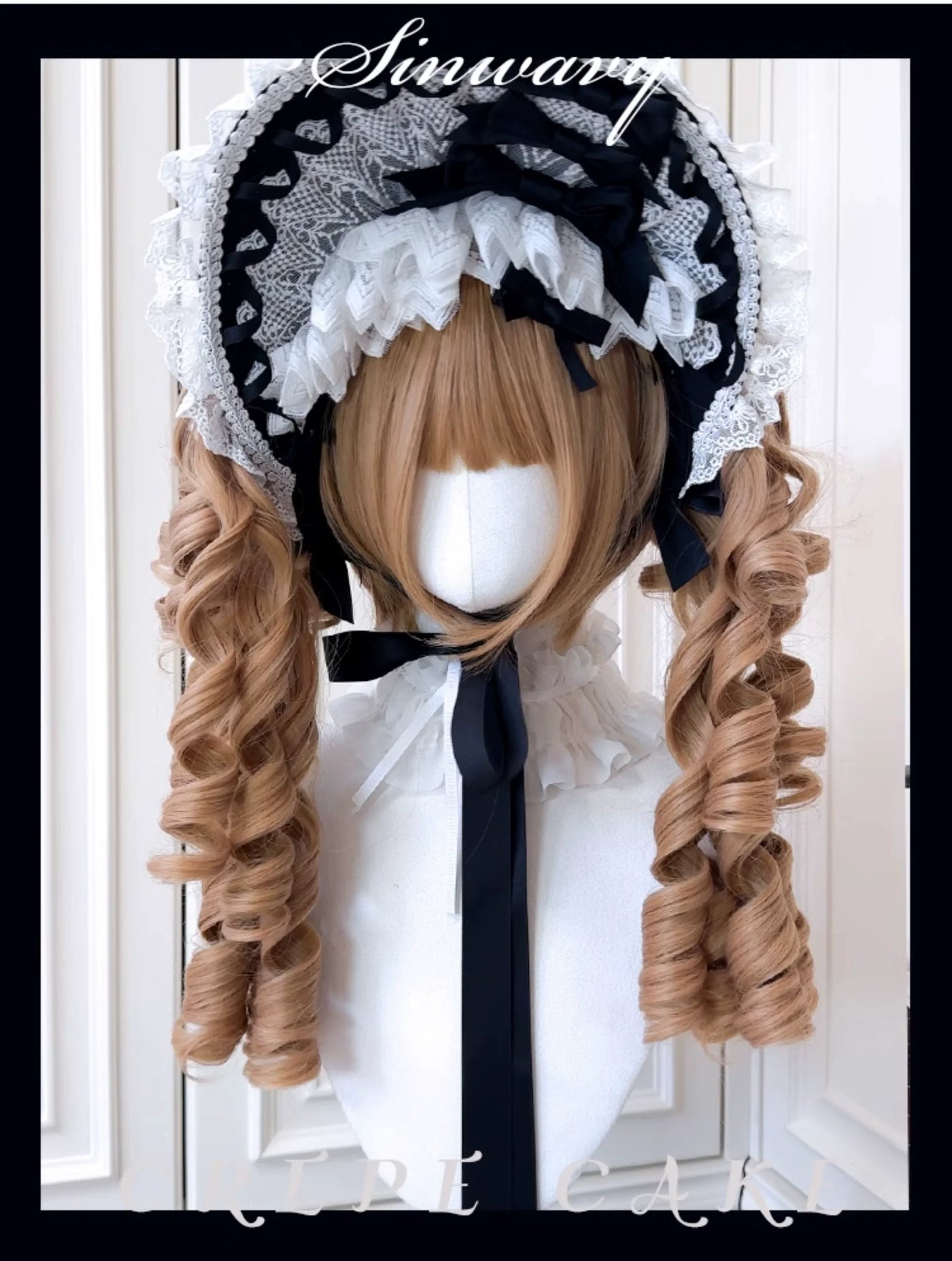 Sinwavy - Vintage Lolita Wig Double Ponytail - Roman Roll Hair Wig