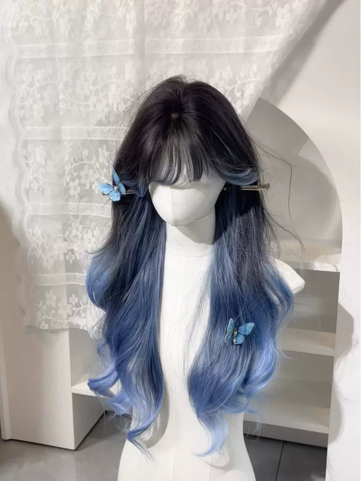 Kunkun Fish blue-highlighted wavy wig - view 6