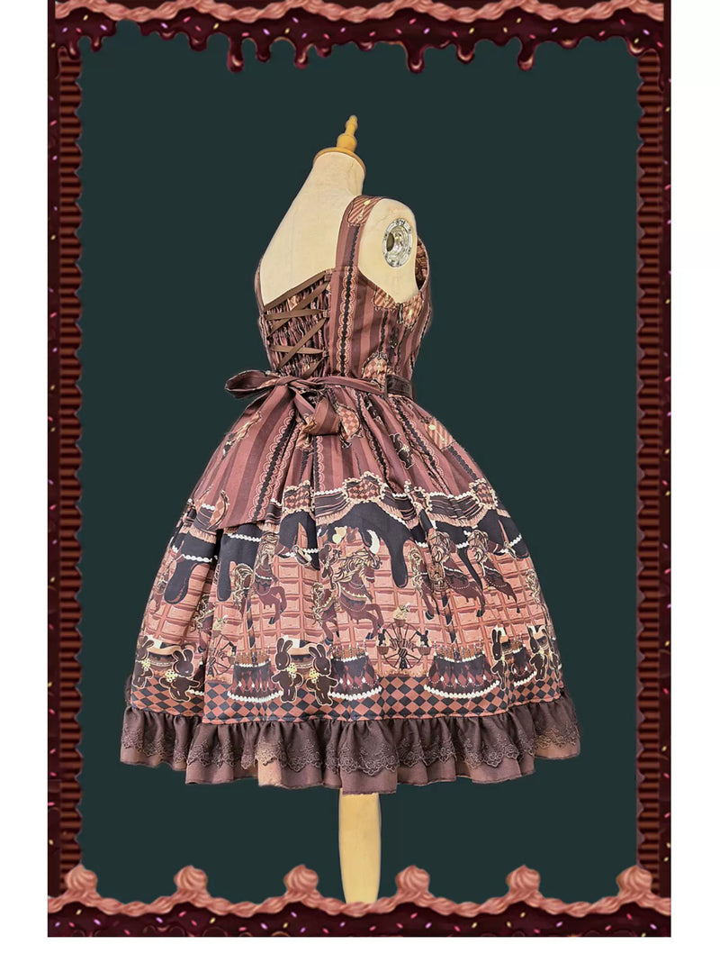 Infanta - Chocolate Carousel - Cotton Sateen JSK