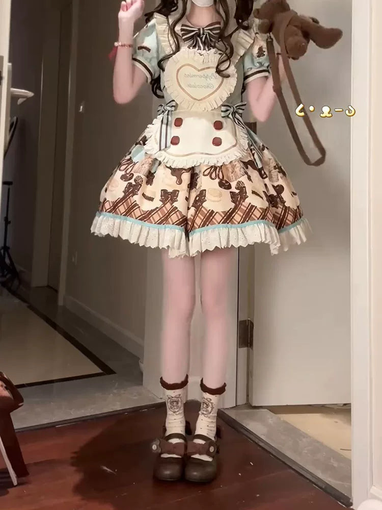 White Sugar Girl - Sweet Lolita Confectionery OP Dress - One-piece