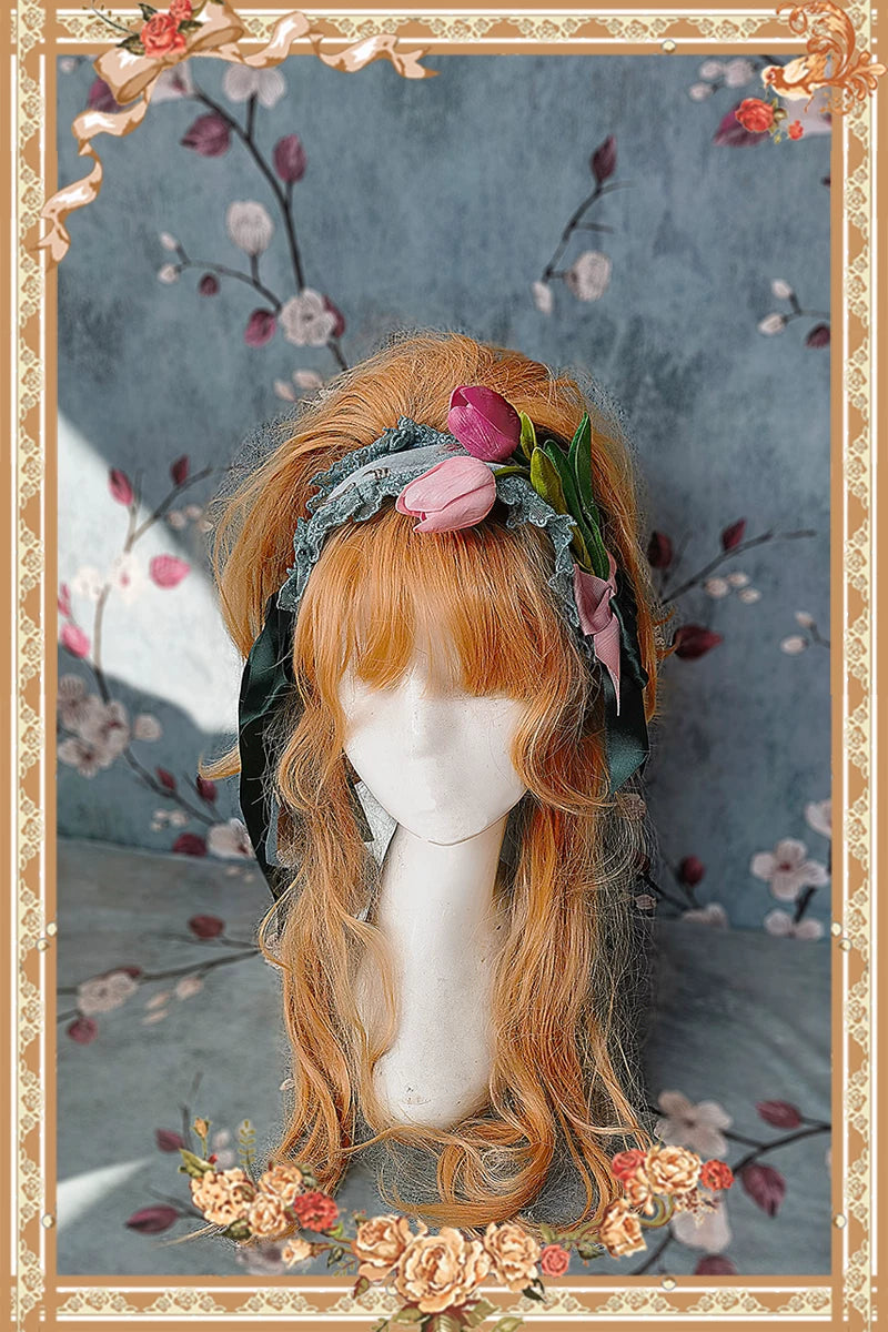 Infanta - Floral & Velvet - Lolita Hair Accessories