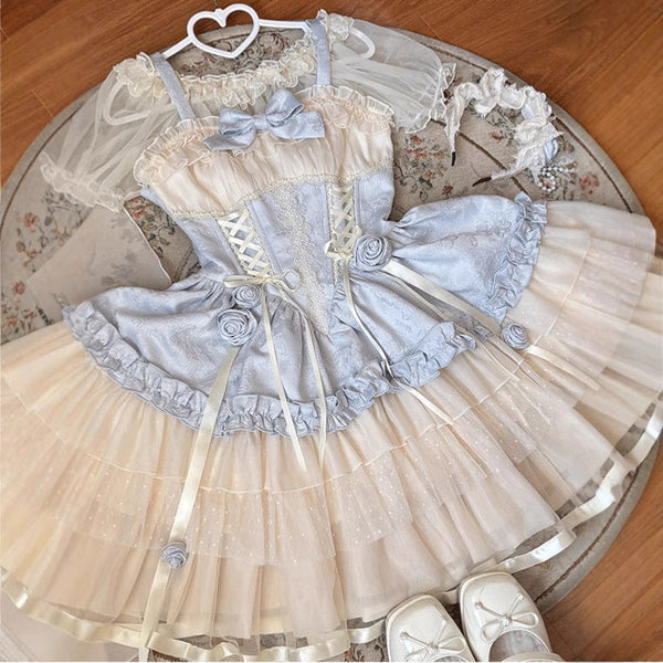 ZhiJinYuan - Time Waltz3 - Sweet Lolita Short Dress Ballet Style JSK - Lolita Fetch