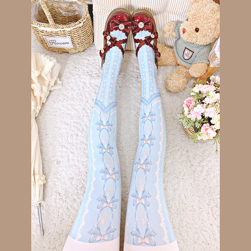 Roji Roji - Kawaii 120D Velvet Lolita Tights - Multicolors Socks