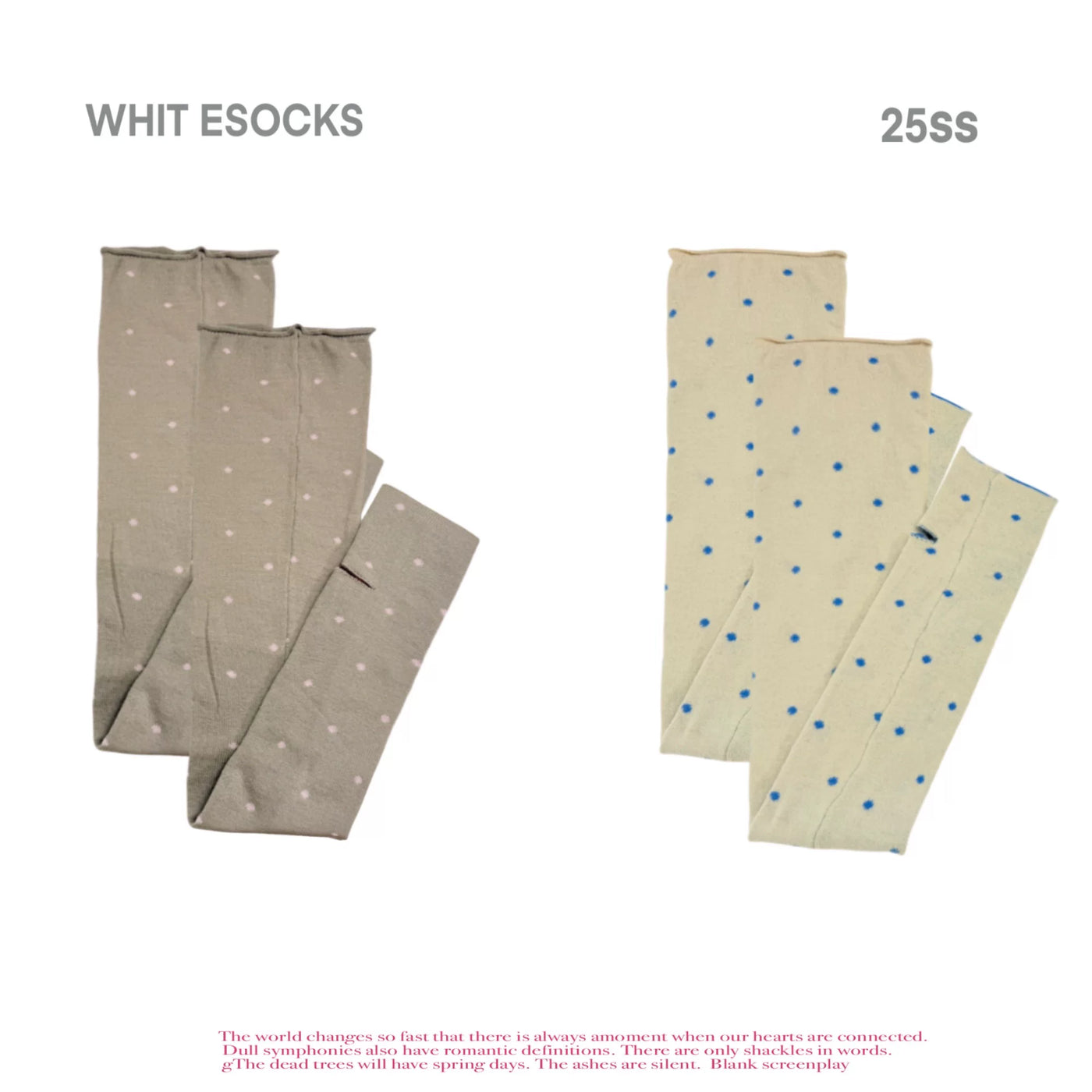 White Socks - Polka Dot Stirrup - Over-the-Knee Socks with Scattered Dots