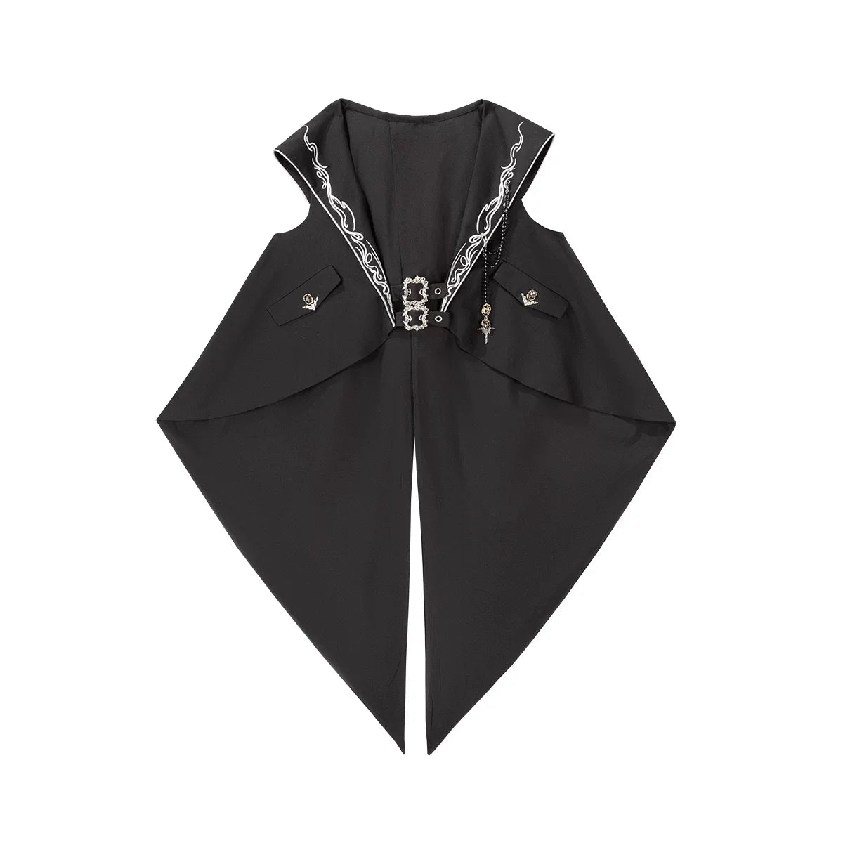 Letters from Unknown Star - Bunny Ear Meteorite - Embroidered Ouji Lolita Set, Hooded Vest