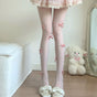 Pearl pink butterfly - white stockings / One Size