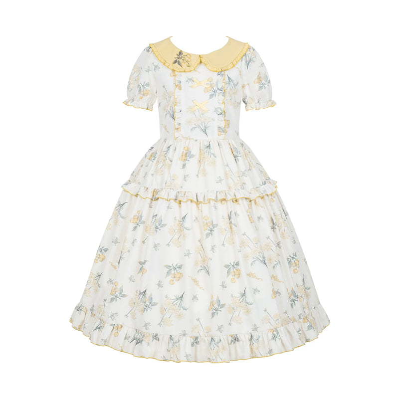 With PUJI - Breezy Summer - Country Lolita OP Dress, Print detail view 8