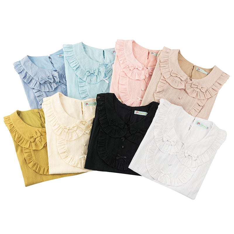 Niu Niu - Rainbow Cake - Plus Size Lolita Blouse Doll Collar Summer Shirt